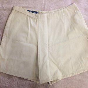 Vintage 90s Cream White High-Waisted Skort